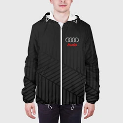 Куртка с капюшоном мужская Audi: Grey Collection, цвет: 3D-белый — фото 2
