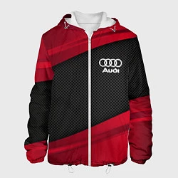 Куртка с капюшоном мужская Audi: Red Sport, цвет: 3D-белый