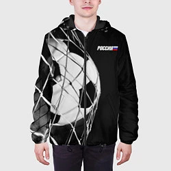 Куртка с капюшоном мужская Болельщик России, цвет: 3D-черный — фото 2