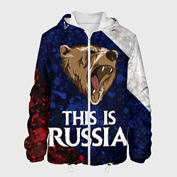 Куртка с капюшоном мужская Russia: Roaring Bear, цвет: 3D-белый