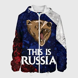 Куртка с капюшоном мужская Russia: Roaring Bear, цвет: 3D-белый