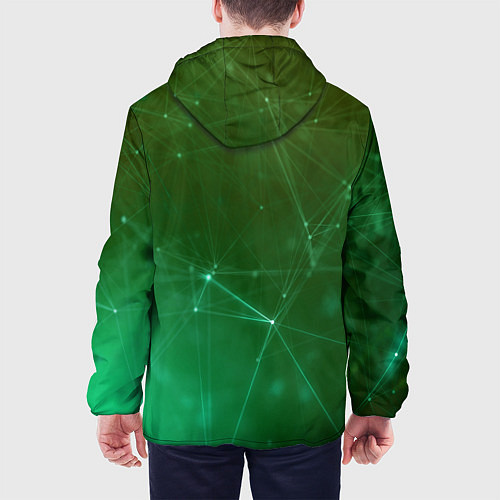 Мужская куртка Cyberpunk 2077: Green Network / 3D-Белый – фото 4