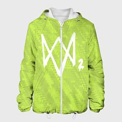 Куртка с капюшоном мужская Watch Dogs 2: Green Back, цвет: 3D-белый