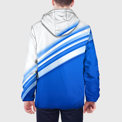 Мужская куртка Россия: голубая волна / 3D-Белый – фото 4