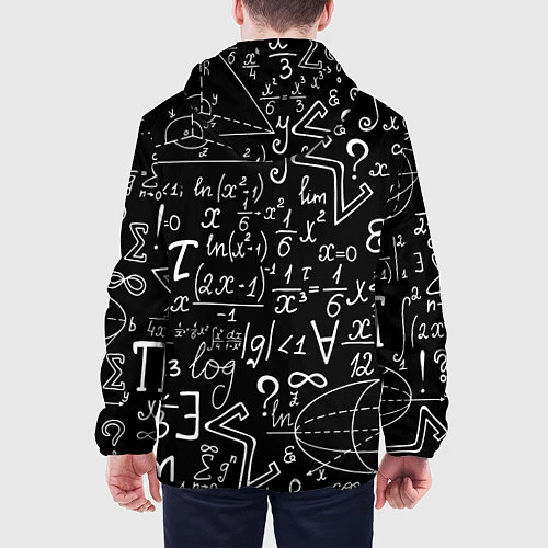 Мужская куртка Формулы физики / 3D-Белый – фото 4