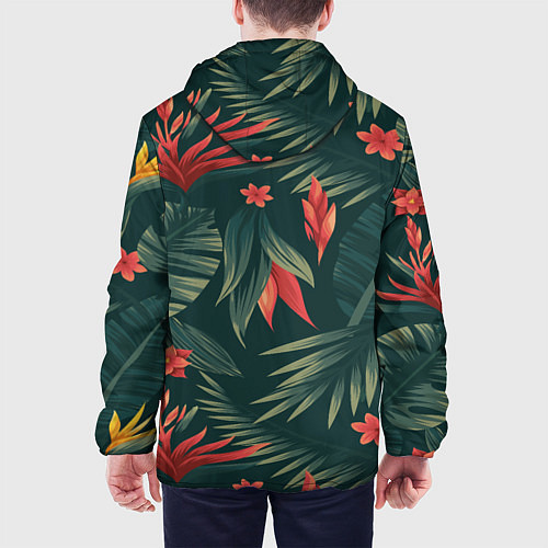 Мужская куртка Зеленые тропики / 3D-Белый – фото 4