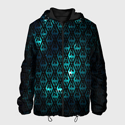 Куртка с капюшоном мужская TES: Blue Pattern цвета 3D-черный — фото 1
