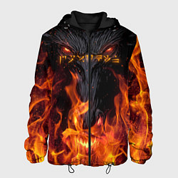 Куртка с капюшоном мужская TES: Flame Wolf, цвет: 3D-черный