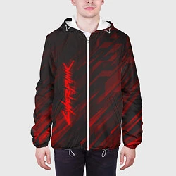 Куртка с капюшоном мужская Cyberpunk 2077: Red Breaks, цвет: 3D-белый — фото 2