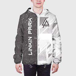 Куртка с капюшоном мужская Linkin Park: Grey Form, цвет: 3D-белый — фото 2