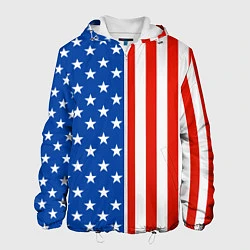 Куртка с капюшоном мужская American Patriot, цвет: 3D-белый