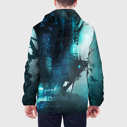 Мужская куртка Cyberpunk 2077: Techno / 3D-Белый – фото 4