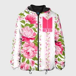 Куртка с капюшоном мужская BTS: Light Roses, цвет: 3D-черный