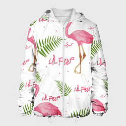 Куртка с капюшоном мужская Lil Peep: Pink Flamingo, цвет: 3D-белый