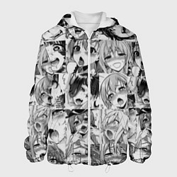 Куртка с капюшоном мужская Ahegao Babes, цвет: 3D-белый