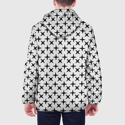 Мужская куртка Геометрические крестики / 3D-Белый – фото 4