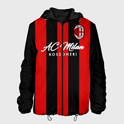 Куртка с капюшоном мужская AC Milan, цвет: 3D-черный
