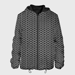 Куртка с капюшоном мужская Кольчуга воина, цвет: 3D-черный