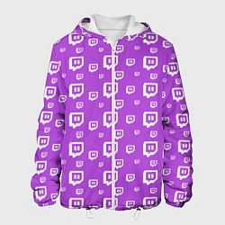 Куртка с капюшоном мужская Twitch: Violet Pattern, цвет: 3D-белый