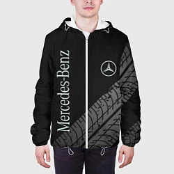 Куртка с капюшоном мужская Mercedes AMG: Street Style, цвет: 3D-белый — фото 2