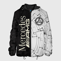 Куртка с капюшоном мужская Mercedes AMG: Techno Style, цвет: 3D-черный