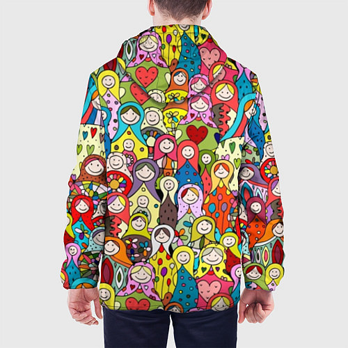 Мужская куртка Весёлые матрешки / 3D-Белый – фото 4