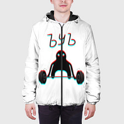Куртка с капюшоном мужская ЪУЪ СЪУКА КАЧОК, цвет: 3D-черный — фото 2