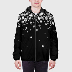 Куртка с капюшоном мужская Бриллиантовый дождь, цвет: 3D-черный — фото 2