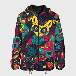 Мужская куртка Мексиканский день мёртвых у кошек