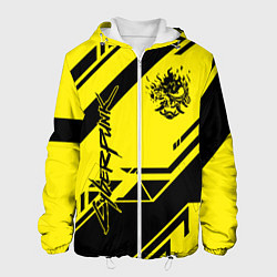 Куртка с капюшоном мужская Cyberpunk 2077: Yellow Samurai, цвет: 3D-белый