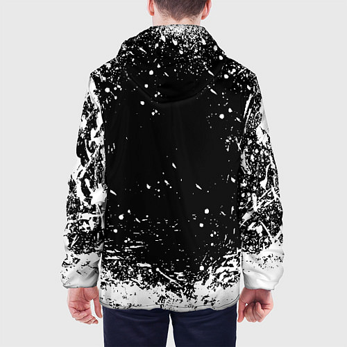Мужская куртка L letter кляксы / 3D-Белый – фото 4