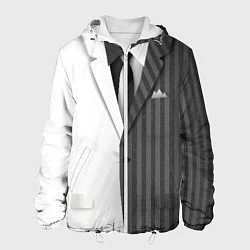 Куртка с капюшоном мужская Двойной костюм, цвет: 3D-белый