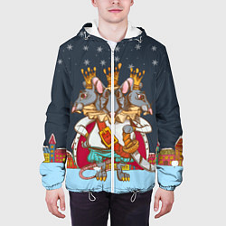 Куртка с капюшоном мужская Мышиный король, цвет: 3D-белый — фото 2