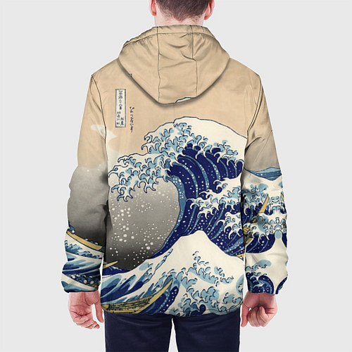 Мужская куртка Kanagawa Wave Art / 3D-Белый – фото 4