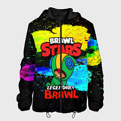 Куртка с капюшоном мужская BRAWL STARS LEON, цвет: 3D-черный