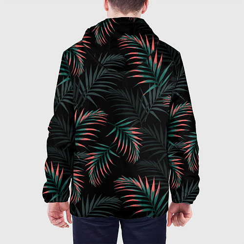 Мужская куртка Листья пальмы / 3D-Белый – фото 4