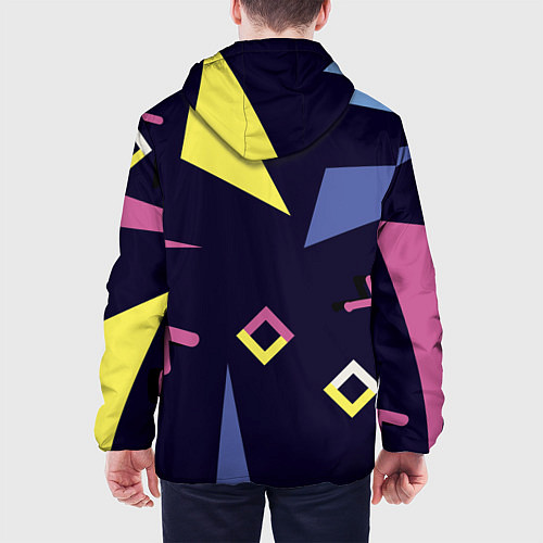Мужская куртка Танец геометрии / 3D-Белый – фото 4