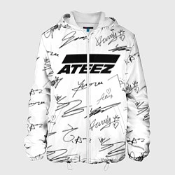 Куртка с капюшоном мужская ATEEZ АВТОГРАФЫ, цвет: 3D-белый