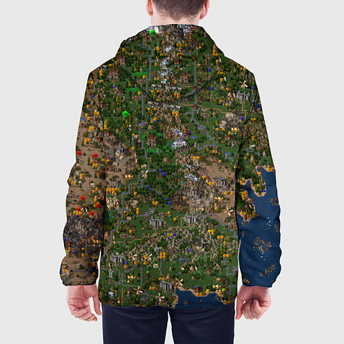 Мужская куртка Карта в Heroes 3 / 3D-Белый – фото 4
