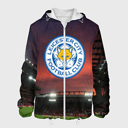 Куртка с капюшоном мужская FC Leicester City, цвет: 3D-белый