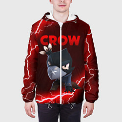 Куртка с капюшоном мужская BRAWL STARS CROW, цвет: 3D-белый — фото 2