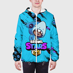 Куртка с капюшоном мужская Brawl Stars LEON SHARK, цвет: 3D-белый — фото 2