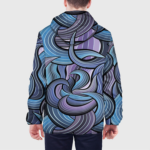Мужская куртка Абстрактные краски / 3D-Белый – фото 4
