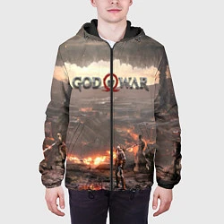 Куртка с капюшоном мужская GOD OF WAR, цвет: 3D-черный — фото 2