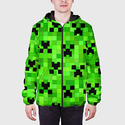 Куртка с капюшоном мужская MINECRAFT, цвет: 3D-черный — фото 2