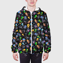 Куртка с капюшоном мужская BRAWL STARS LEON, цвет: 3D-белый — фото 2