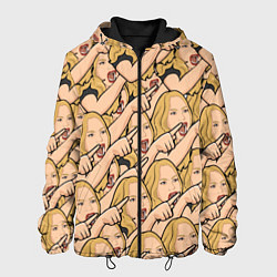 Куртка с капюшоном мужская Many women yelling at Cat meme, цвет: 3D-черный
