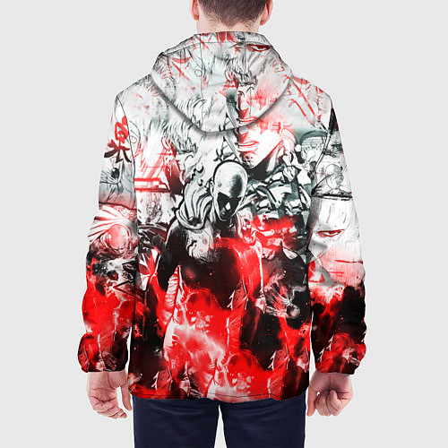 Мужская куртка One-Punch Man Collage / 3D-Белый – фото 4