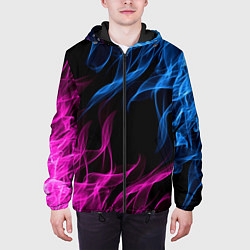 Куртка с капюшоном мужская БИТВА ОГНЕЙ, цвет: 3D-черный — фото 2