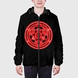 Куртка с капюшоном мужская Стальной алхимик, цвет: 3D-черный — фото 2